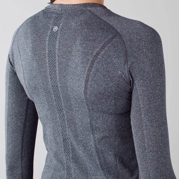 Lululemon Heathered Black Swiftly Tech Long Sleeve Size 12 - Picture 2 of 7